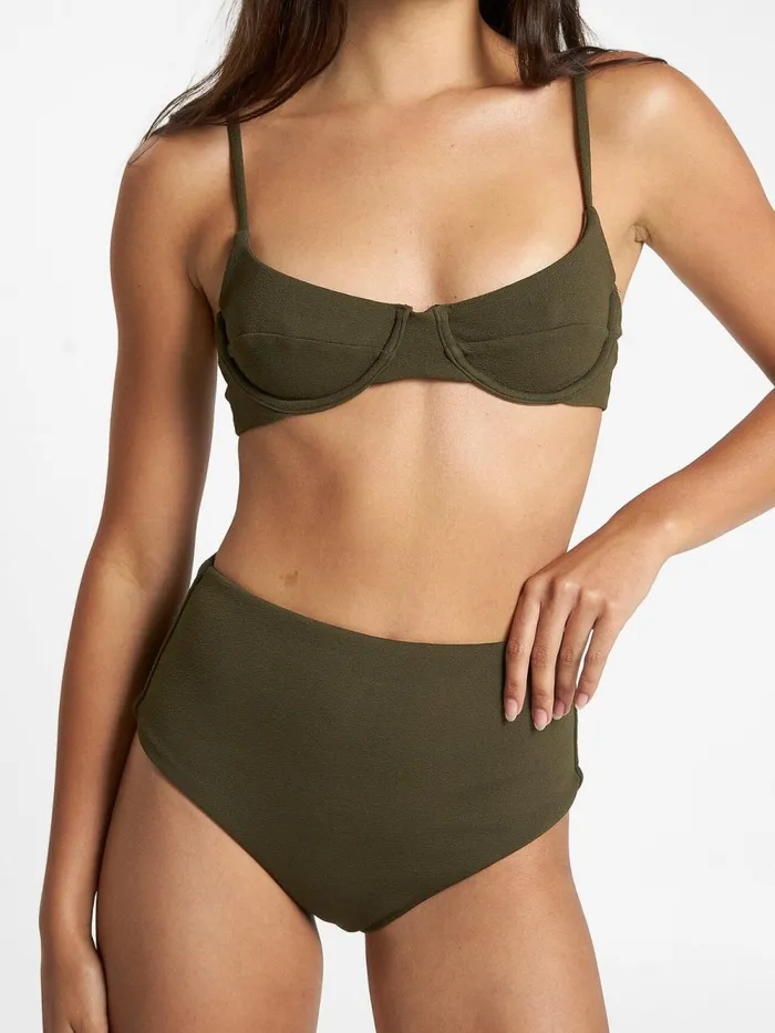 Womens Adira High Waist Bikini Bottom Tarmac Thrills Swim