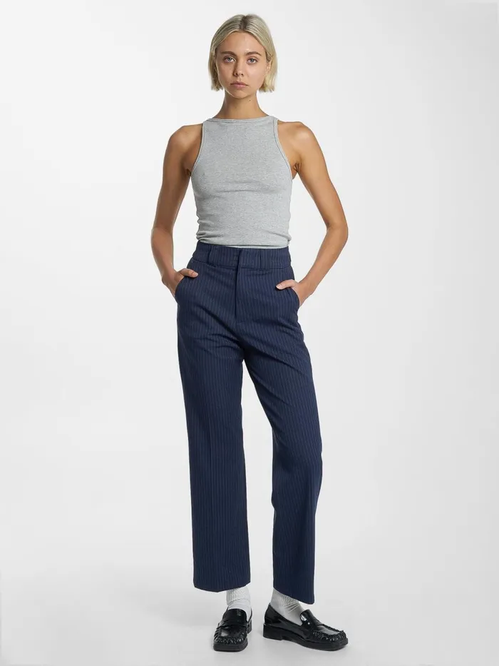 Womens Danny Pinstripe Pant Station Navy Thrills Pants