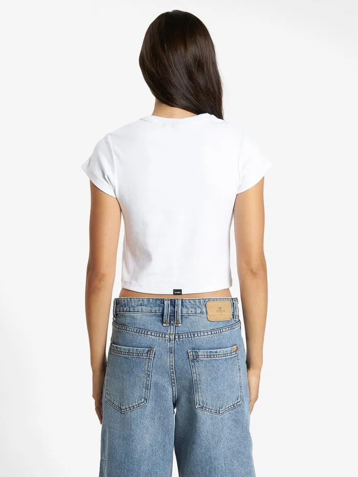 Womens Easy Listening Mini Tee White Thrills Tops and Tees