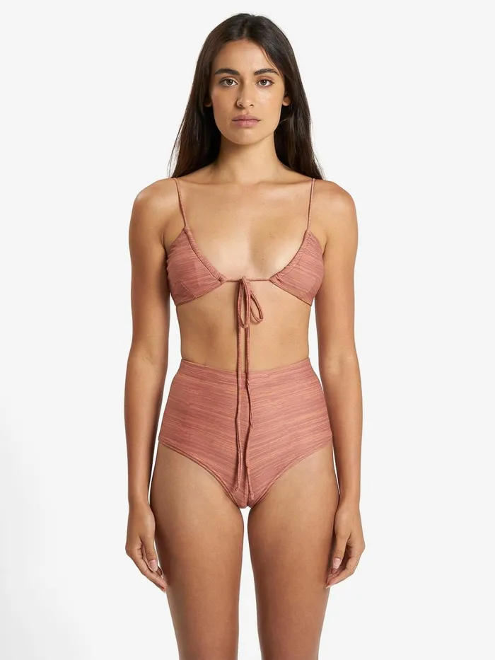 Womens Elixer Gathered Bikini Top Sundown Thrills Swim