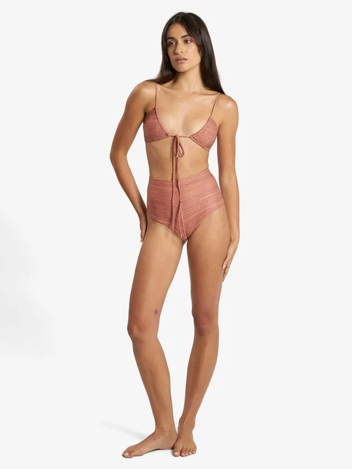 Womens Elixer Gathered Bikini Top Sundown Thrills Swim