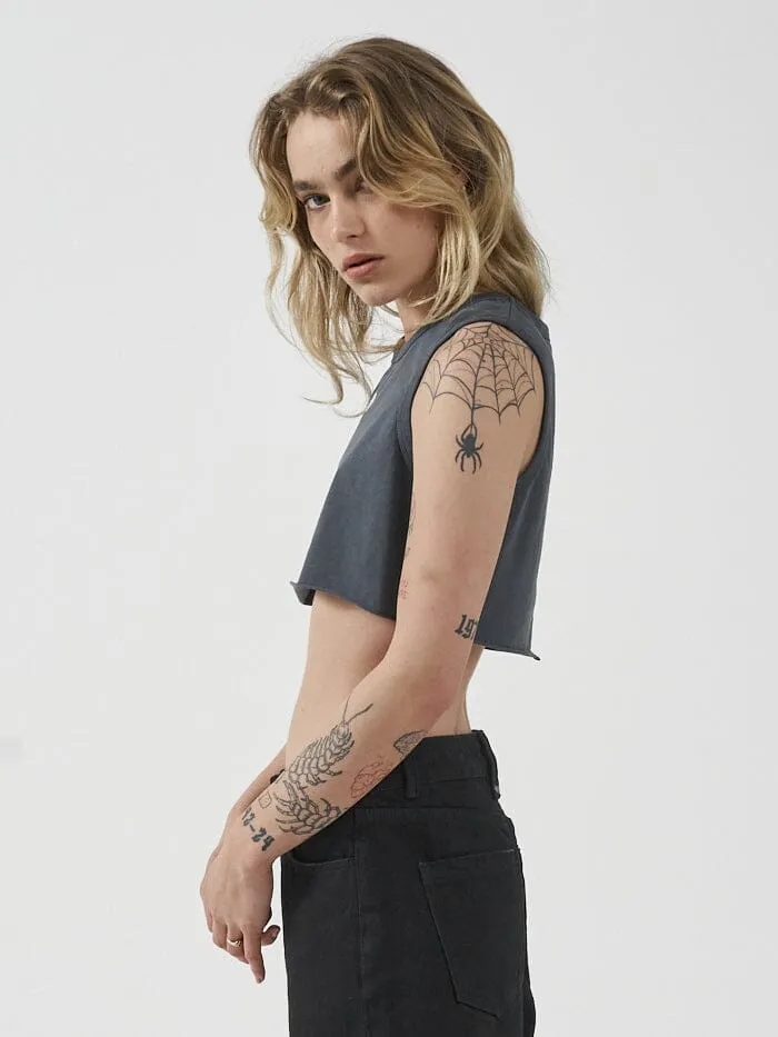 Womens Forever Super Crop Tank Petrol Thrills Tops and Tees