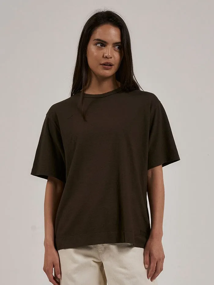 Womens Hemp Lightweight Box Fit Tee Tarmac Thrills Tops and Tees