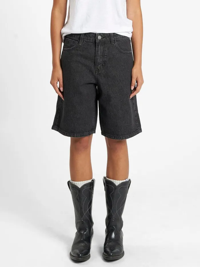 Womens Jordan Short Smoke Black Thrills Denim Shorts