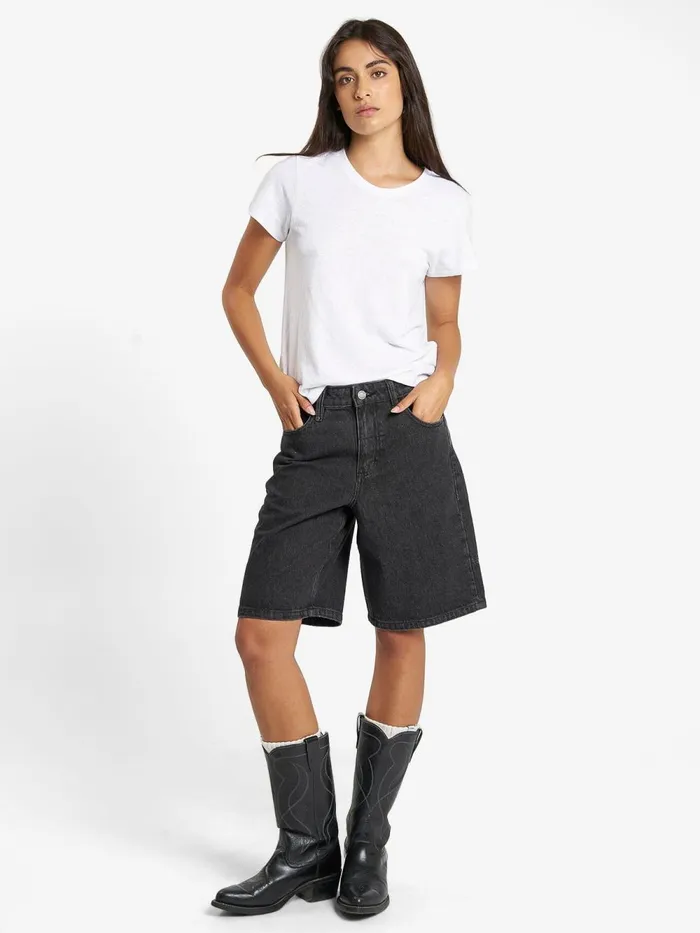 Womens Jordan Short Smoke Black Thrills Denim Shorts