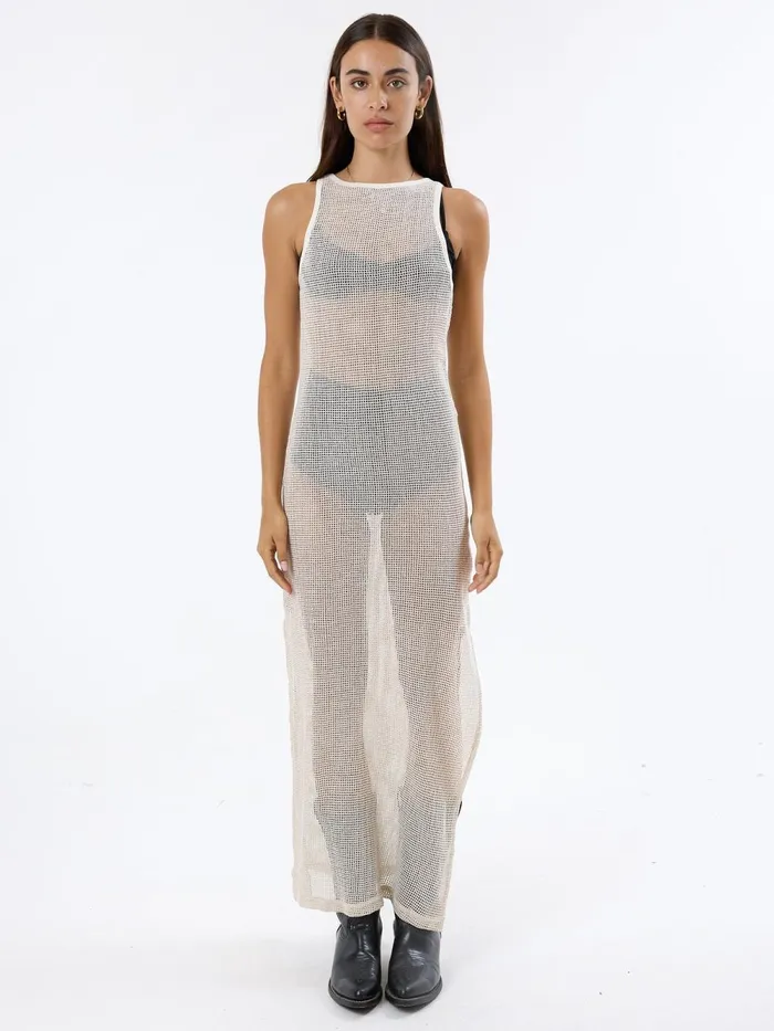 Womens Lattice Dress Unbleached Thrills Dresses