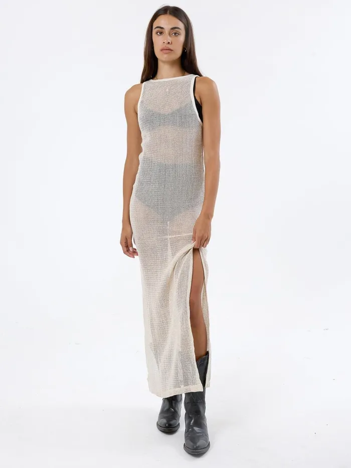 Womens Lattice Dress Unbleached Thrills Dresses