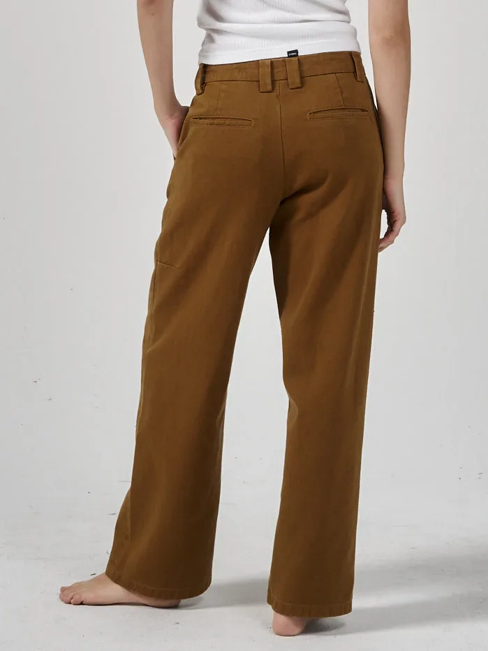 Womens Lax Low Slung Pant Tobacco Thrills Pants