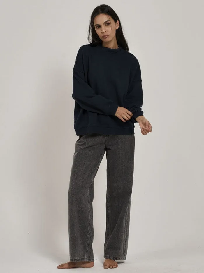 Womens Mock Neck Pullover Petrol Thrills Sweaters and Fleece