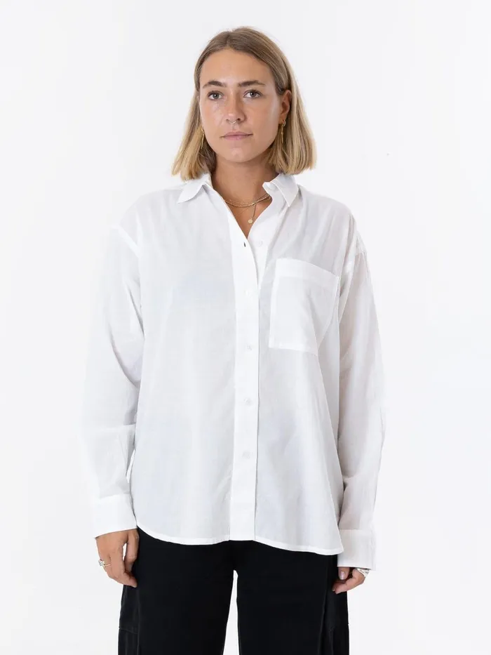 Womens Parker Shirt White Thrills Tops and Tees