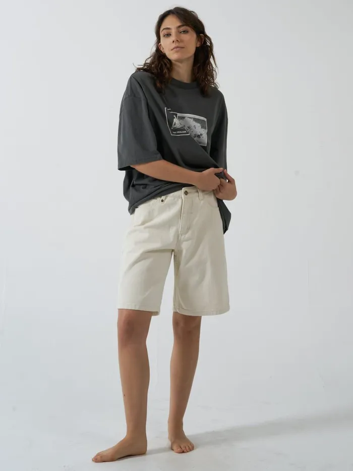 Womens Perceptive Reality Oversized Tee Merch Black Thrills Tops and Tees