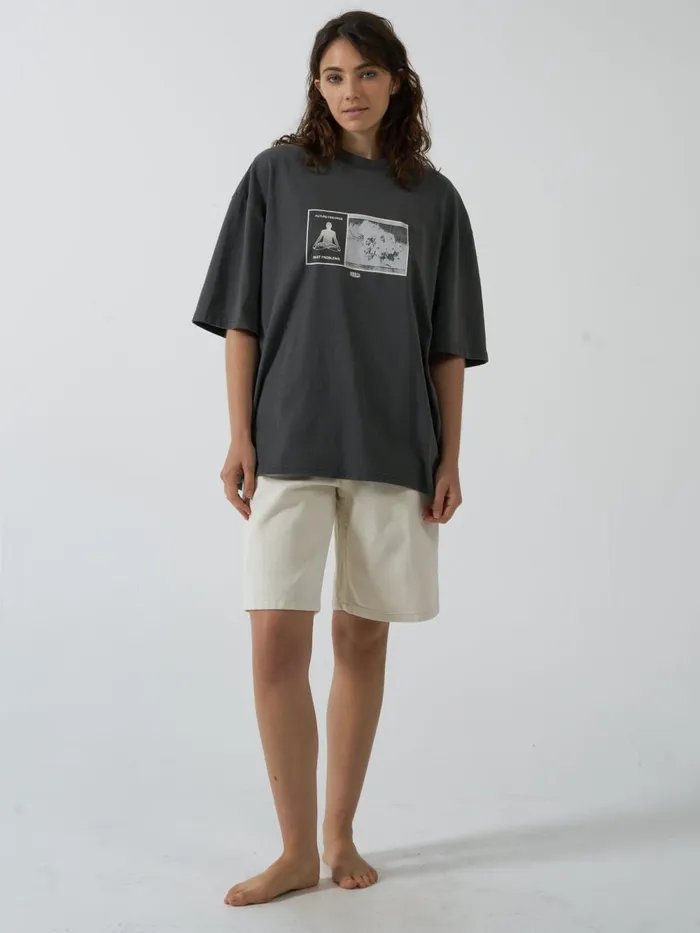 Womens Perceptive Reality Oversized Tee Merch Black Thrills Tops and Tees