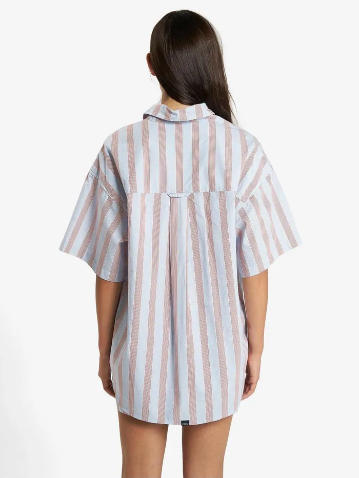 Womens Porter Short Sleeve Shirt Sky Blue Thrills Tops and Tees