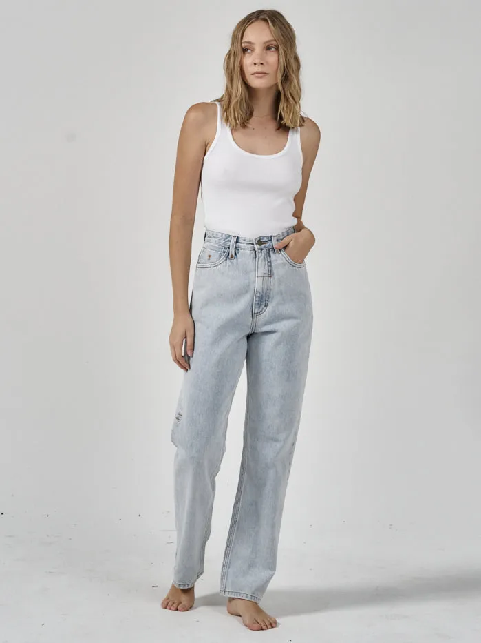 Womens Pulp Jean Faded Generation Blue Thrills High Waisted Jeans
