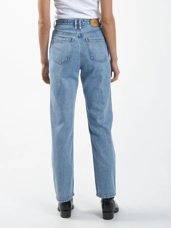 Womens Pulp Jean Vintage Timeworn Blue Thrills High Waisted Jeans