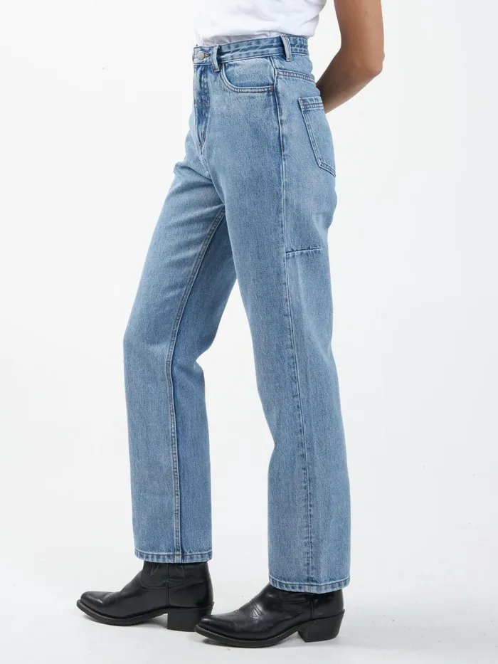 Womens Pulp Jean Vintage Timeworn Blue Thrills High Waisted Jeans