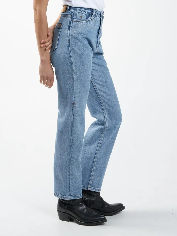 Womens Pulp Jean Vintage Timeworn Blue Thrills High Waisted Jeans