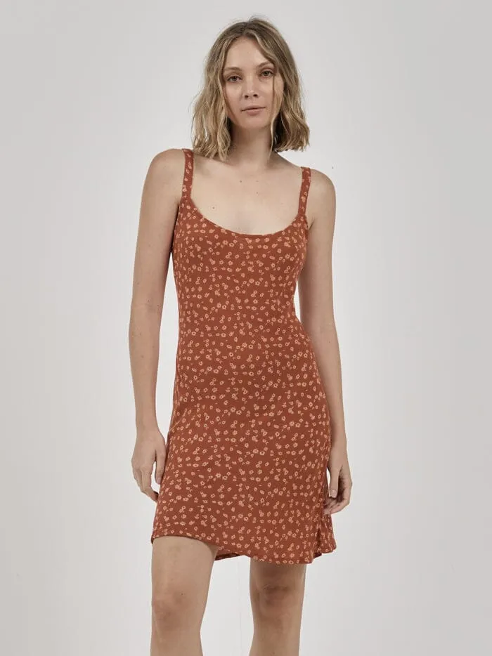 Womens Romy Mini Slip Dress Dusty Clay Thrills Dresses