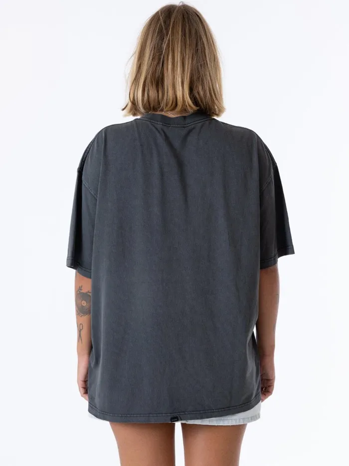 Womens Self Hypnosis Oversized Tee Merch Black Thrills Tops and Tees