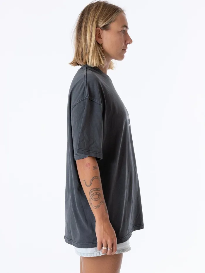 Womens Self Hypnosis Oversized Tee Merch Black Thrills Tops and Tees