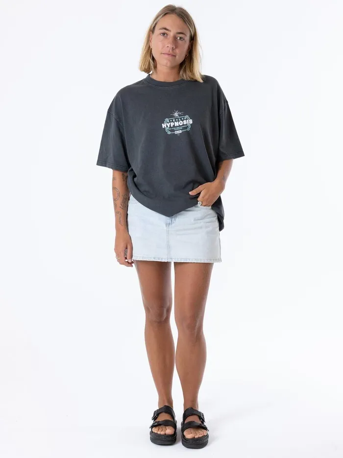Womens Self Hypnosis Oversized Tee Merch Black Thrills Tops and Tees