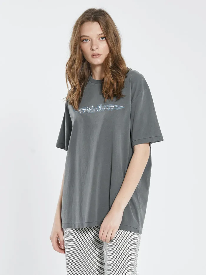 Womens Turbulent Box Fit Tee Dress Merch Black Thrills Dresses
