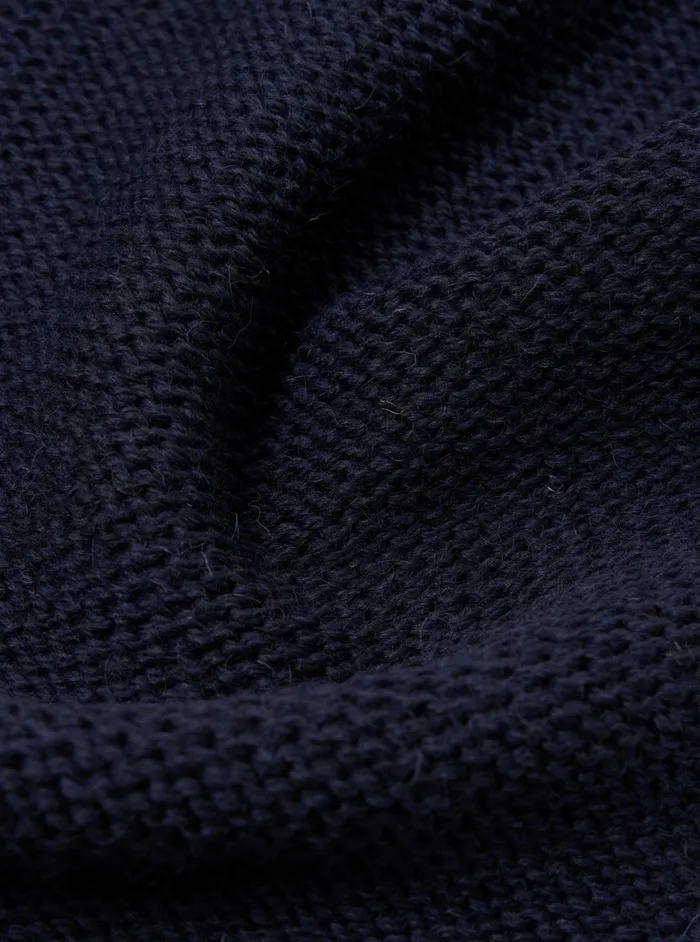 Wool Scarf In NavyEcru British Wool Men Universal Works Scarves Wool Scarf In NavyEcru British Wool Men Universal Works Scarves