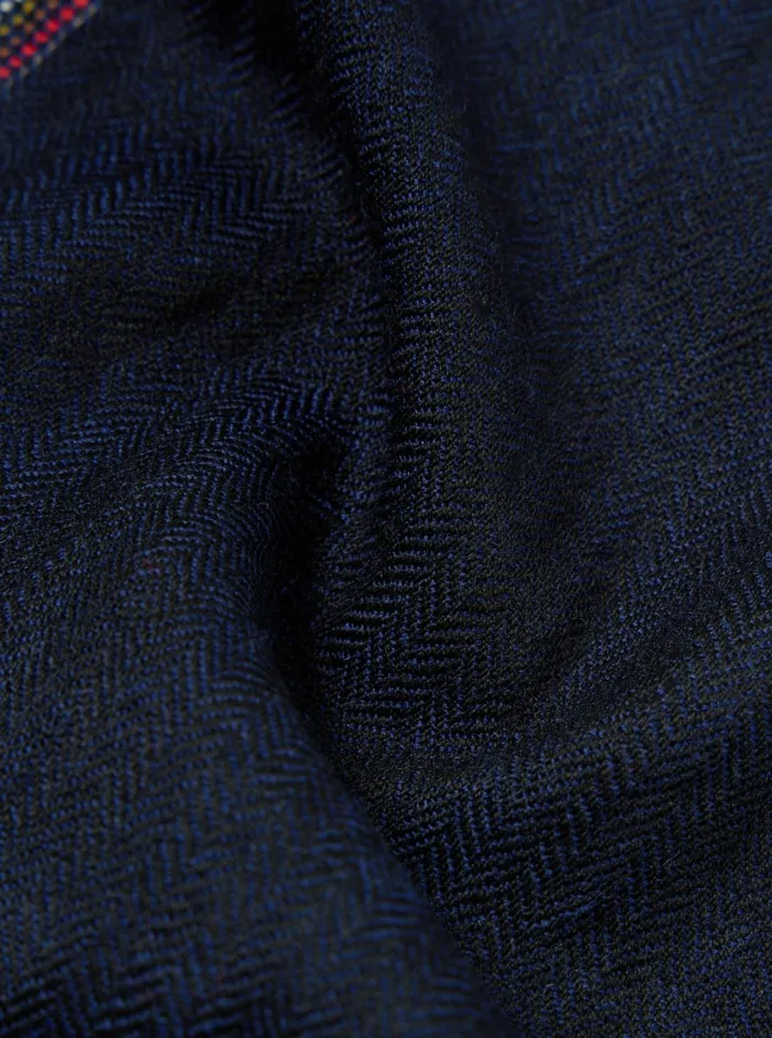 Wool Scarf In Navy Merino Wool Men Universal Works Scarves