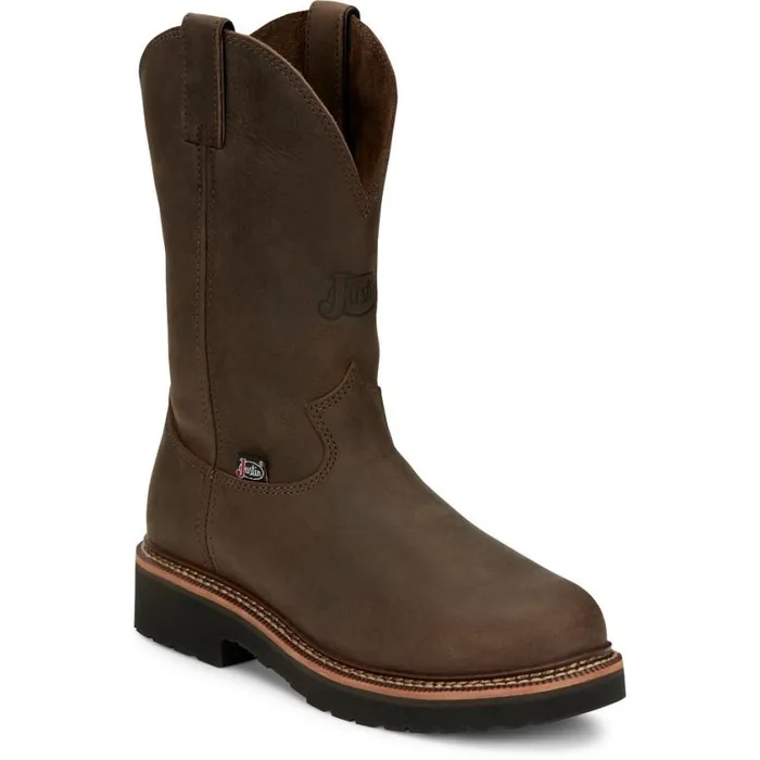 Work Men Justin Boots Carbide 11034 Work Boot Hickory Brown 040brown041