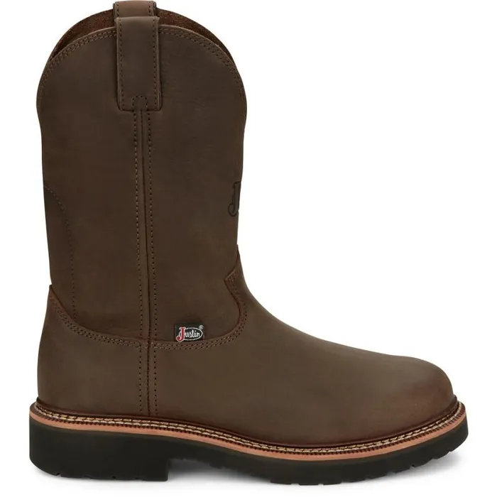 Work Men Justin Boots Carbide 11034 Work Boot Hickory Brown 040brown041