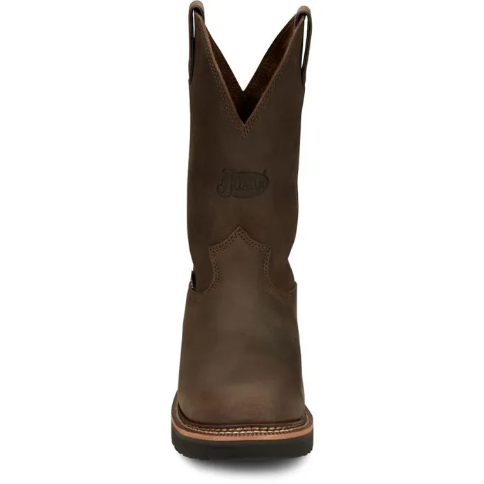 Work Men Justin Boots Carbide 11034 Work Boot Hickory Brown 040brown041