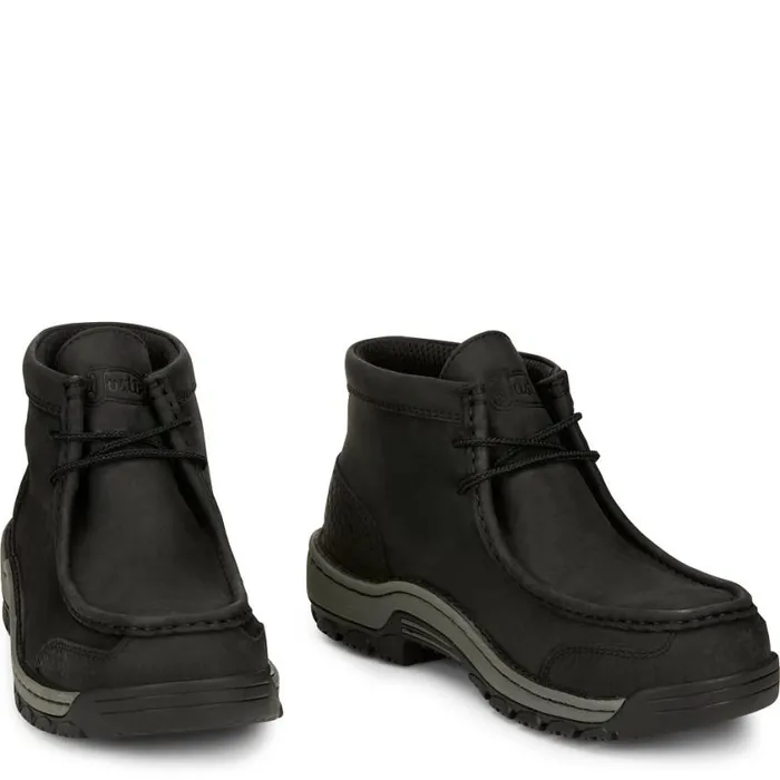 Work Men Justin Boots Crafton 4034 Alloy Mocc Toe Coal Black 040black041