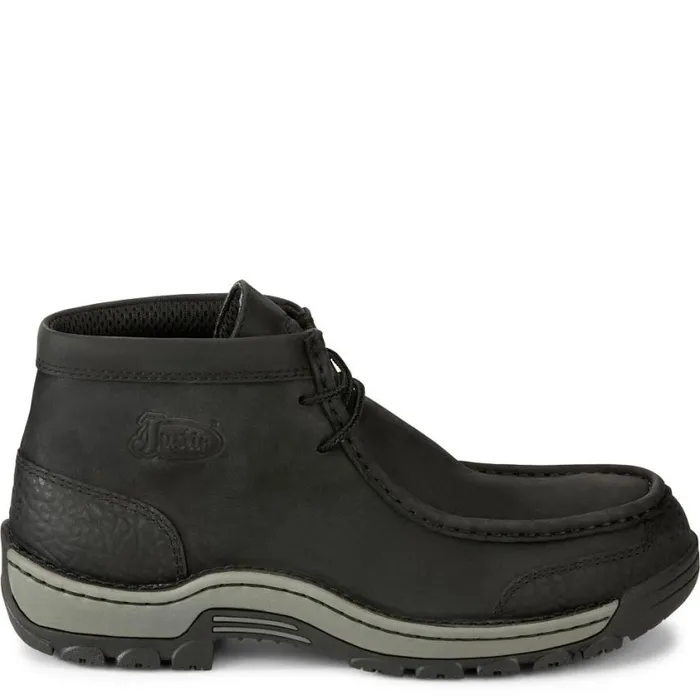 Work Men Justin Boots Crafton 4034 Alloy Mocc Toe Coal Black 040black041