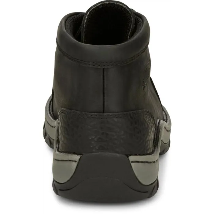 Work Men Justin Boots Crafton 4034 Alloy Mocc Toe Coal Black 040black041