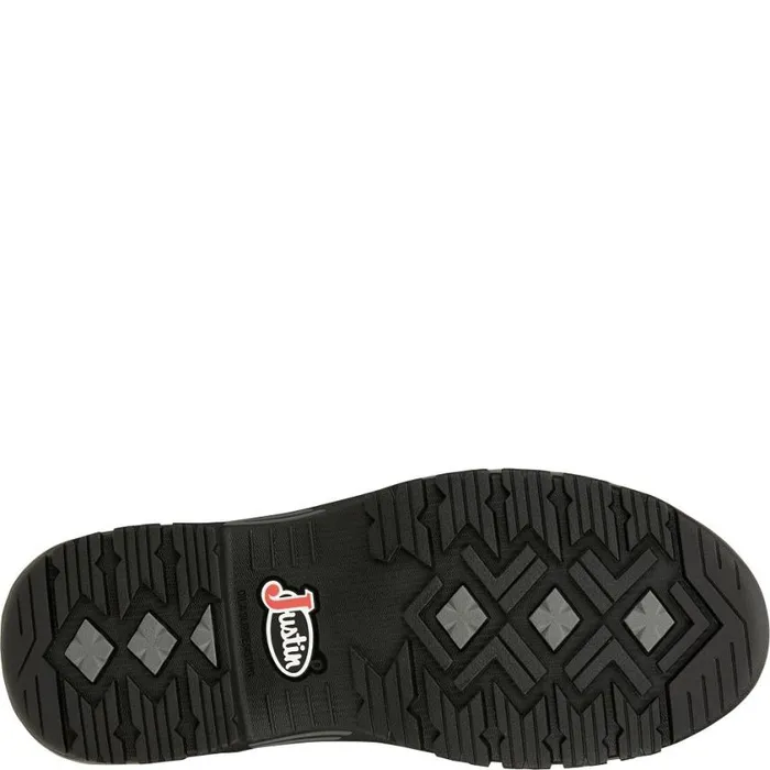 Work Men Justin Boots Crafton 4034 Alloy Mocc Toe Coal Black 040black041