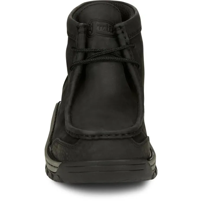 Work Men Justin Boots Crafton 4034 Alloy Mocc Toe Coal Black 040black041