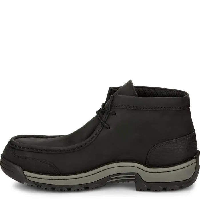 Work Men Justin Boots Crafton 4034 Alloy Mocc Toe Coal Black 040black041