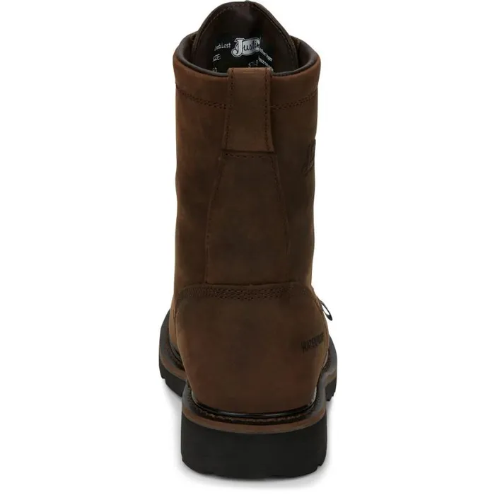 Work Men Justin Boots Drywall 8034 Waterproof LaceUp Work Boot Aged Brown 040brown041