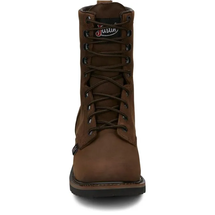 Work Men Justin Boots Drywall 8034 Waterproof LaceUp Work Boot Aged Brown 040brown041