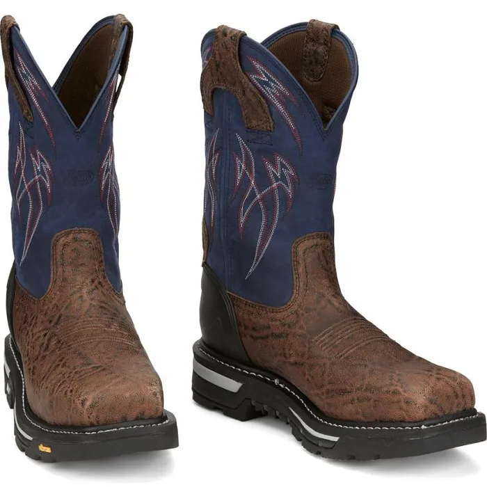 Work Men Justin Boots Frontline Hiviz 11 Nano Composite Toe Waterproof Work Boot Toasted Brown 040brown041 Work Men Justin Boots Frontline Hiviz 11 Nano Composite Toe Waterproof Work Boot Toasted Brown 040brown041