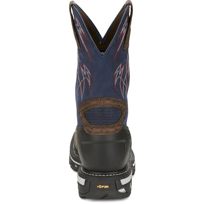 Work Men Justin Boots Frontline Hiviz 11 Nano Composite Toe Waterproof Work Boot Toasted Brown 040brown041