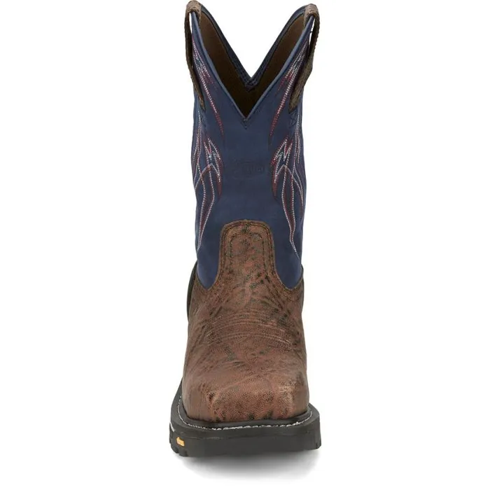 Work Men Justin Boots Frontline Hiviz 11 Nano Composite Toe Waterproof Work Boot Toasted Brown 040brown041
