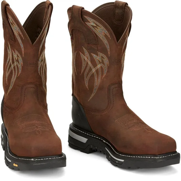 Work Men Justin Boots Frontline Hiviz 11 Nano Composite Toe Waterproof Work Boot Walnut Brown 040brown041 Work Men Justin Boots Frontline Hiviz 11 Nano Composite Toe Waterproof Work Boot Walnut Brown 040brown041