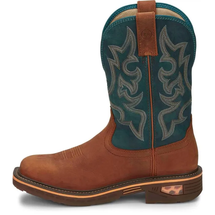 Work Men Justin Boots Resistor 11034 Nano Composite Toe Work Boot Russet Blue 040brown041