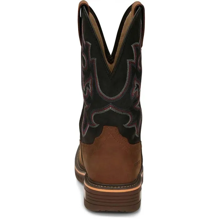 Work Men Justin Boots Resistor 11034 Waterproof Nano Composite Toe Work Boot Rustic Brown 040brown041