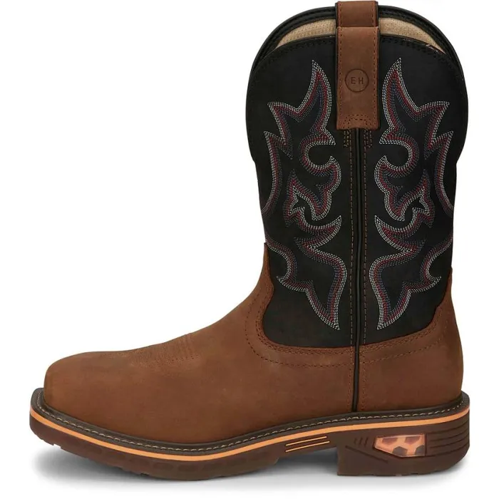 Work Men Justin Boots Resistor 11034 Waterproof Nano Composite Toe Work Boot Rustic Brown 040brown041