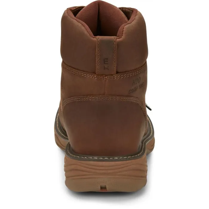Work Men Justin Boots Rush 6034 Nano Composite Toe Waterproof Work Boot Barley Brown 040brown041