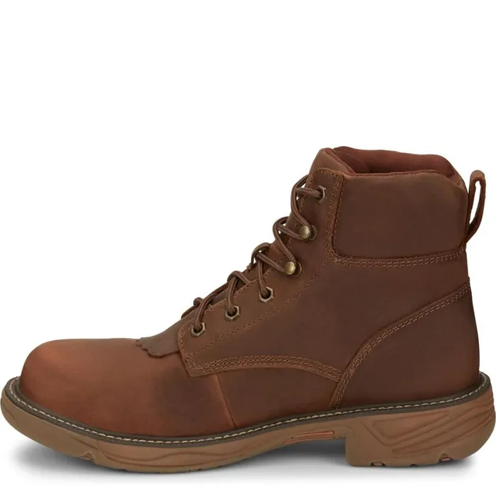 Work Men Justin Boots Rush 6034 Nano Composite Toe Waterproof Work Boot Barley Brown 040brown041