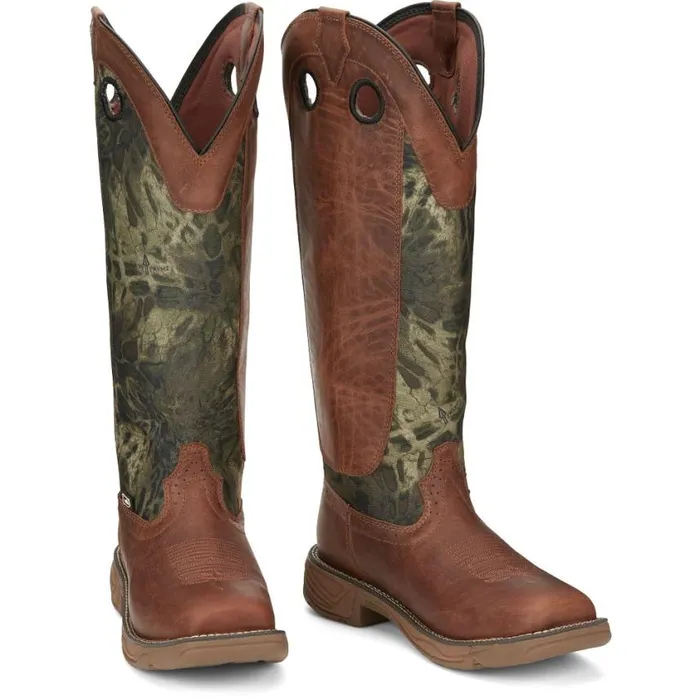 Work Men Justin Boots Rush Strike 17034 Snake Resisting Boot Brown