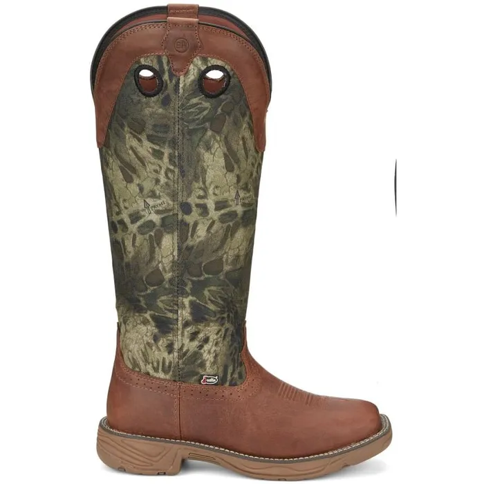 Work Men Justin Boots Rush Strike 17034 Snake Resisting Boot Brown